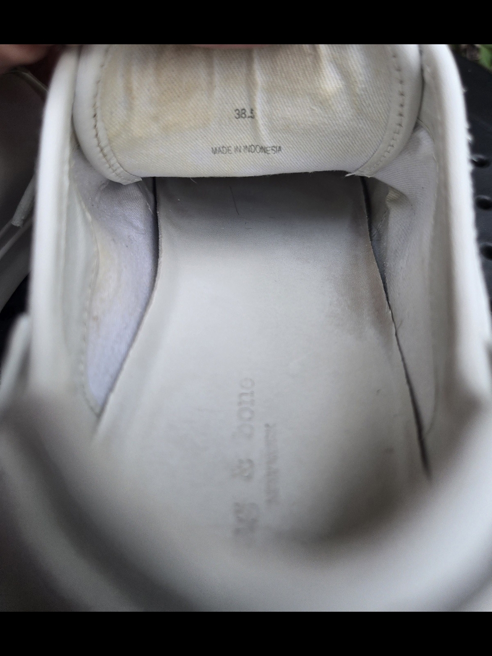 Rag & Bone White RB Army Low-Top Leather Sneakers Size 38.5 (US 8.5) Womens - Picture 7 of 7